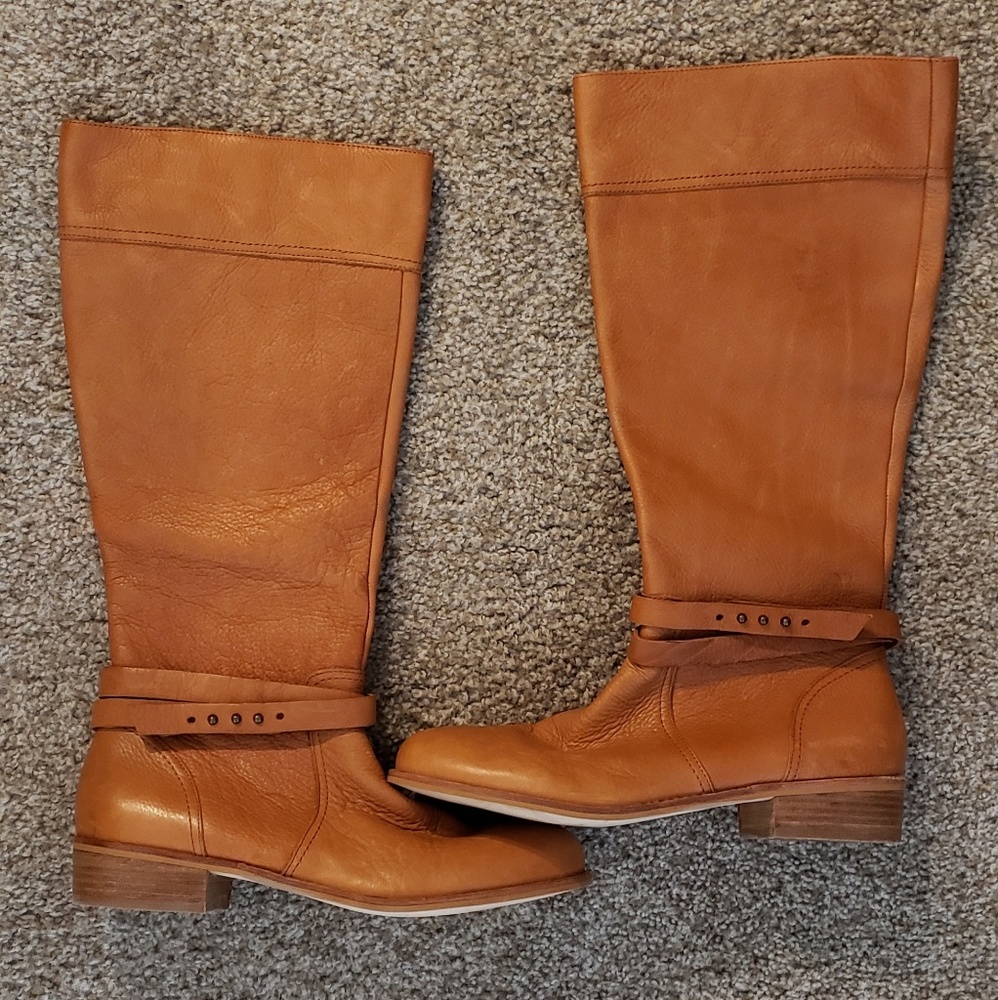 Authentic Tan Leather Boots